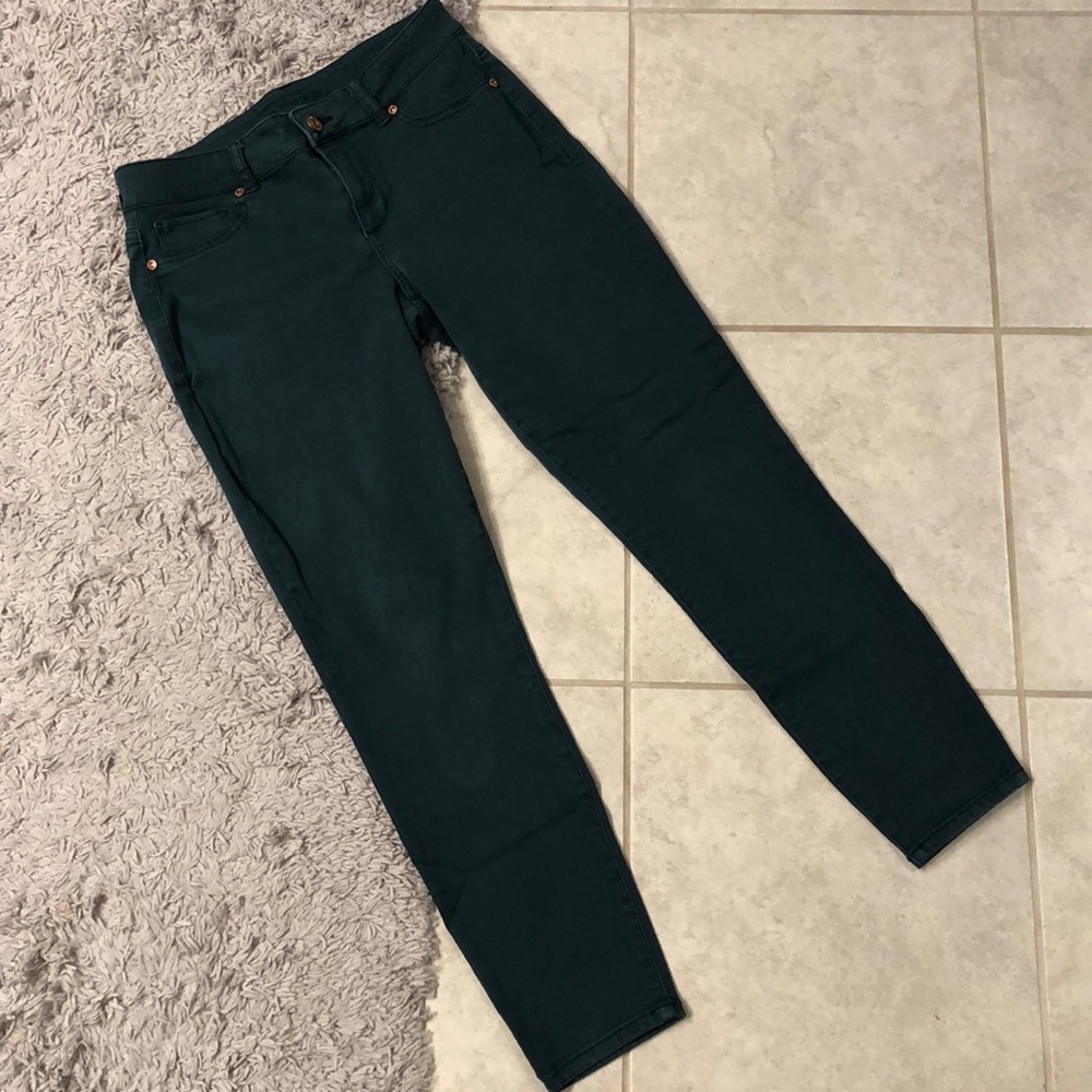Maurice’s teal jeggings Medium short M-S